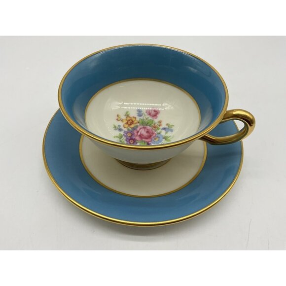 LENOX Stradivarius Blue Teacup and Saucer Retired Vintage Dinnerware Collectible - Picture 13 of 14